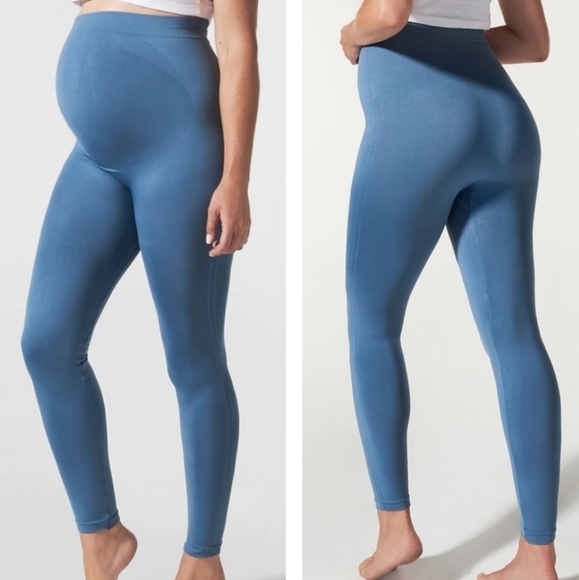 BLANQI Everyday Maternity Belly Support Leggings In Oil Blue Size S - Picture 13 of 13
